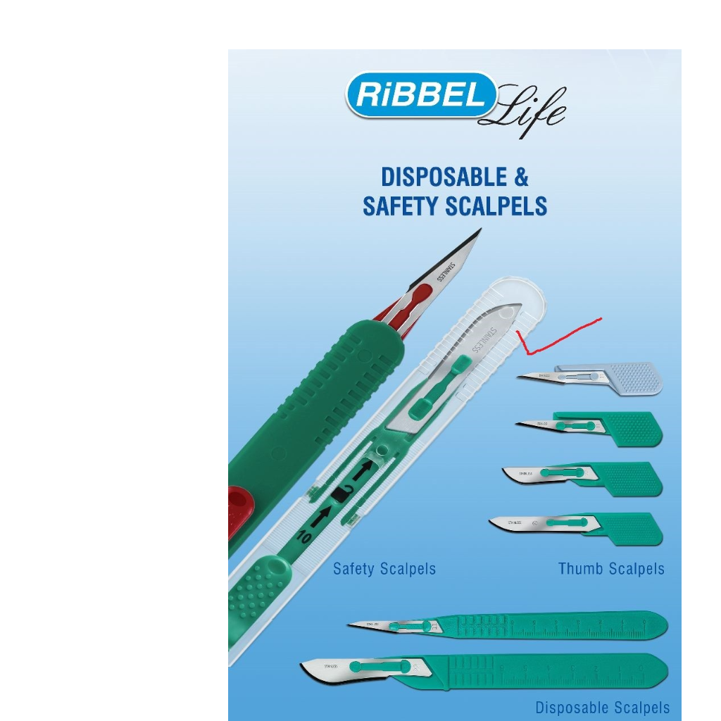 Ribbel Disposable Saplı Bistüri NO:22